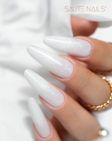 Saute Nails One Touch Glitter Milky White 30G
