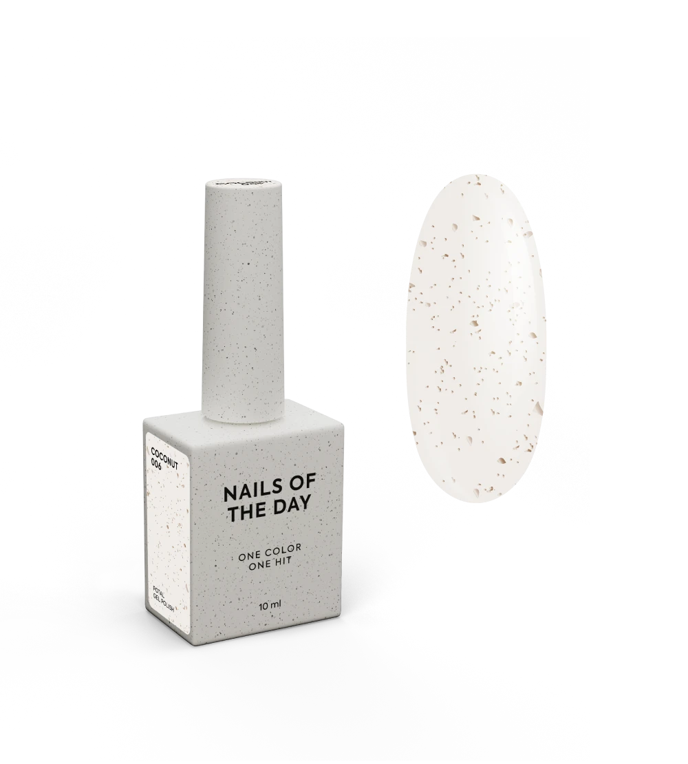 NAILSOFTHEDAY Gel Polish Coconut - Blanco Lechoso Con Pan De Oro 10ml
