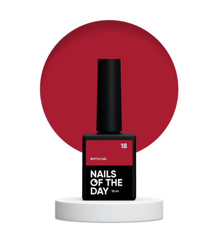NAILSOFTHEDAY Bottle gel 18 – Gel Súper Color Rojo Clásico Fuerte 10 ml