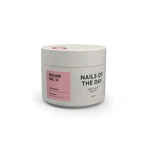 NAILSOFTHEDAY Builder Gel 12- Gel Color Rosa Nude 30 ml