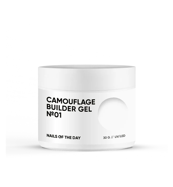 NAILSOFTHEDAY Camouflage builder gel 01-Camuflaje Color Blanco Lechoso 30 g