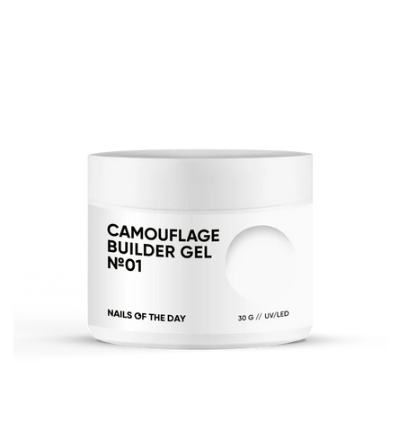 NAILSOFTHEDAY Camouflage builder gel 01-Camuflaje Color Blanco Lechoso 30 g