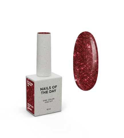 NAILSOFTHEDAY Gel Polish Campari Color Rojo Reflectante 10 ml