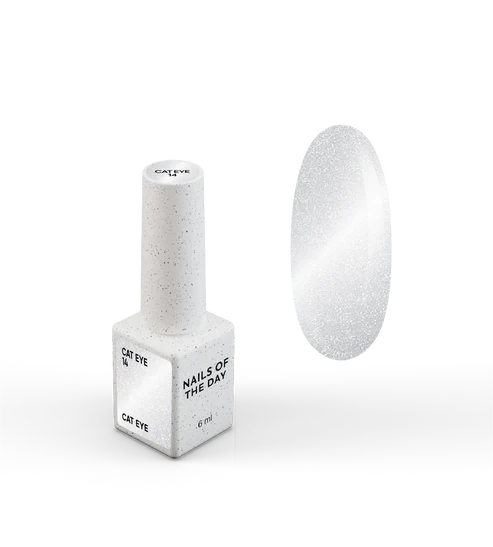 NAILSOFTHEDAY Cat Eye 14  esmalte ojo de gato plateado  transparente 6 ml