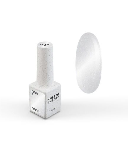 NAILSOFTHEDAY Cat Eye 15 esmalte ojo de gato plateado transparente 6 mll