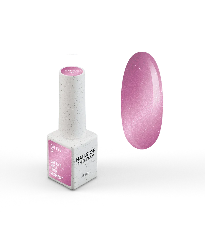 NAILSOFTHEDAY Gel polish Cat Eye 02 Rosa efecto ojo de gato con partículas metálicas 6ml