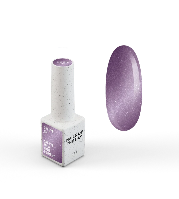 NAILSOFTHEDAY Cat Eye 03 Lila efecto ojo de gato con partículas metálicas 6 ml.