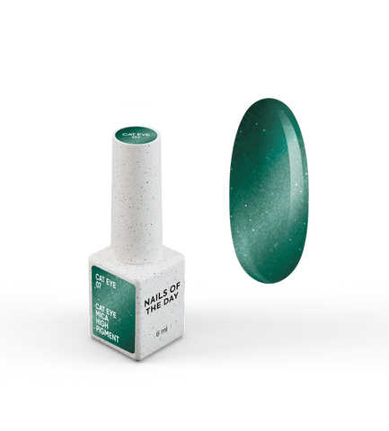 NAILSOFTHEDAY Cat Eye 07 Verde efecto ojo de gato con partículas metálicas 6 ml.