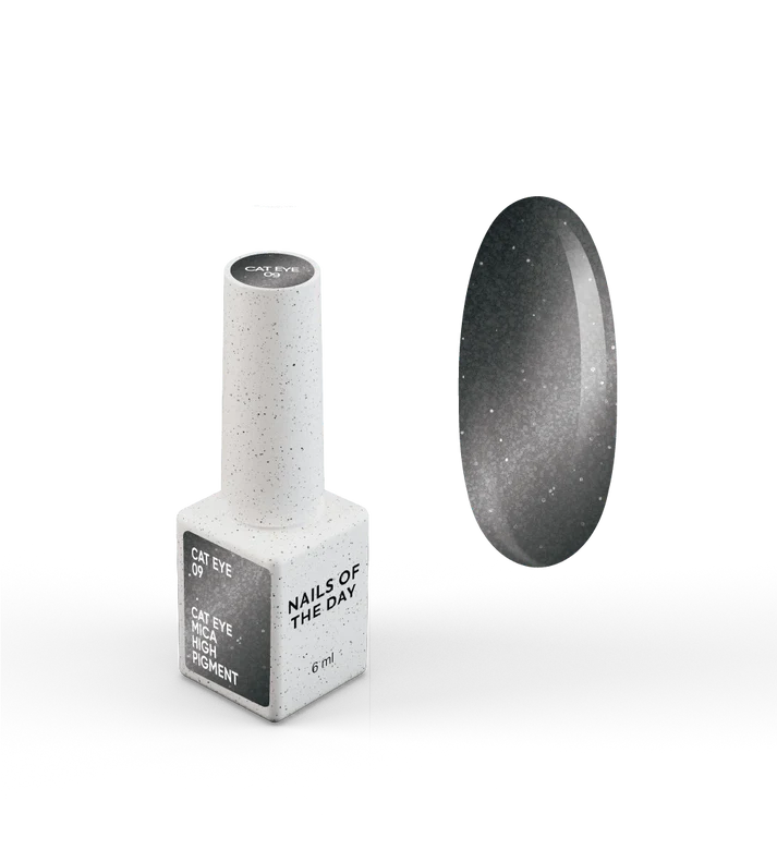 NAILSOFTHEDAY Cat Eye 09 Negro efecto ojo de gato con partículas metálicas 6 ml.
