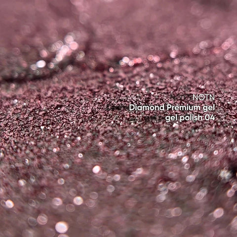 NAILSOFTHENIGHT Diamond Premium gel 04 Rosa Dorado Con Finas Hojas Metálicas 5 ml