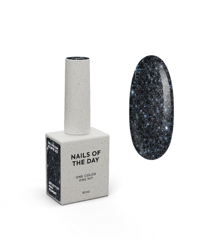 NAILSOFTHEDAY Eclipse 2025 Color Negro-Azul Reflectante, 10 ml