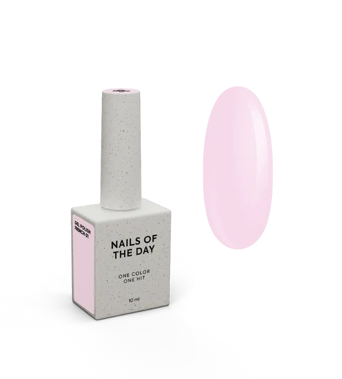 NAILSOFTHEDAY French 01 esmalte semipermanente rosa nude nivel reducido de pigmentación 10 ml