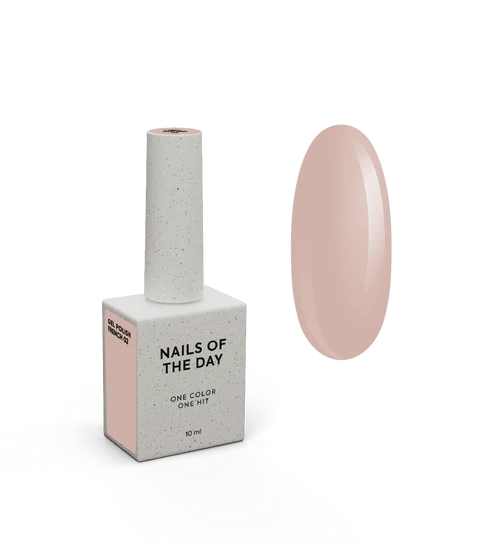 NAILSOFTHEDAY French 02 esmalte semipermanente Beige nude nivel reducido de pigmentación 10 ml