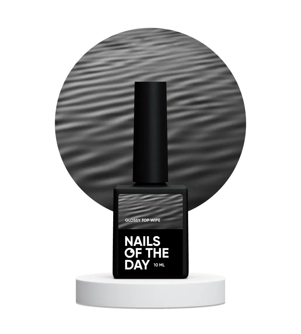 NAILSOFTHEDAY Glossy Top No Wipe(con una capa pegajosa y sin filtros UV) 10ml