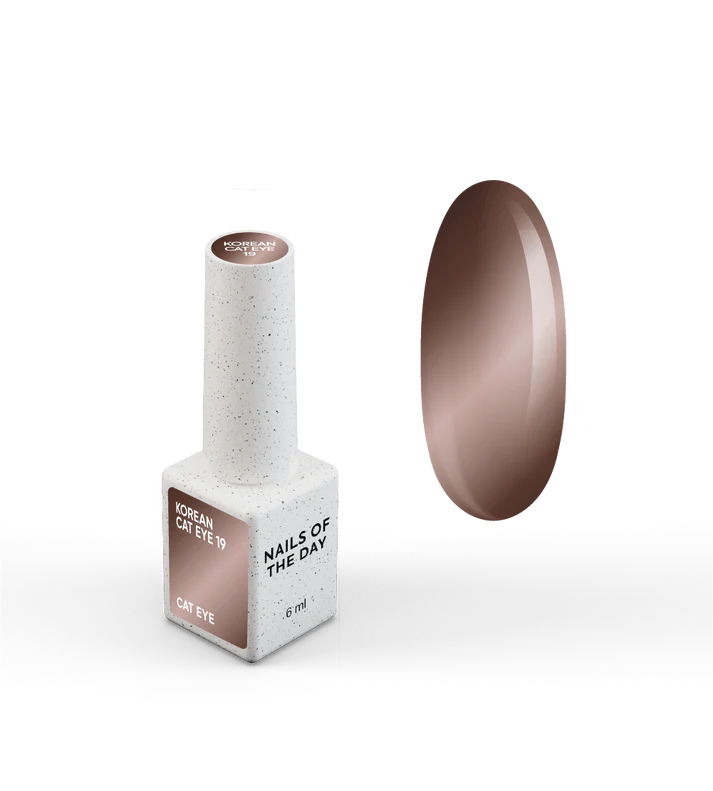 NAILSOFTHEDAY Korean Cat Eye 19 Efecto ojo de gato marrón oscuro cálido 6 ml