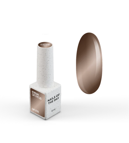 NAILSOFTHEDAY Korean Cat Eye 20  Efecto ojo de gato marrón oscuro frío 6 ml.