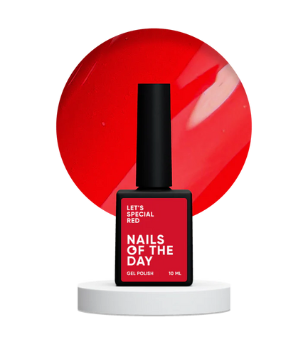NAILSOFTHEDAY Let's Special Red- Color Rojo Especial 10 ml