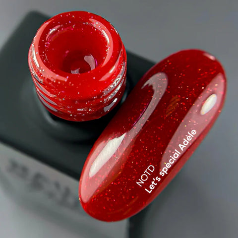 NAILSOFTHEDAY Adele Rojo Con Brillo 10 ml