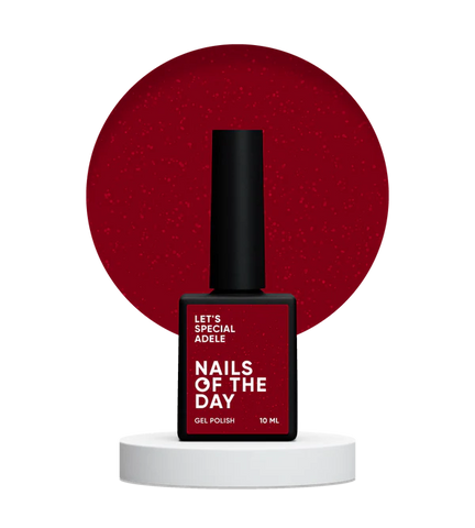 NAILSOFTHEDAY Adele Rojo Con Brillo 10 ml