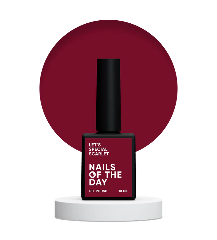 NAILSOFTHEDAY Let's Special Scarlet Color Rojo Carmesí 10ml