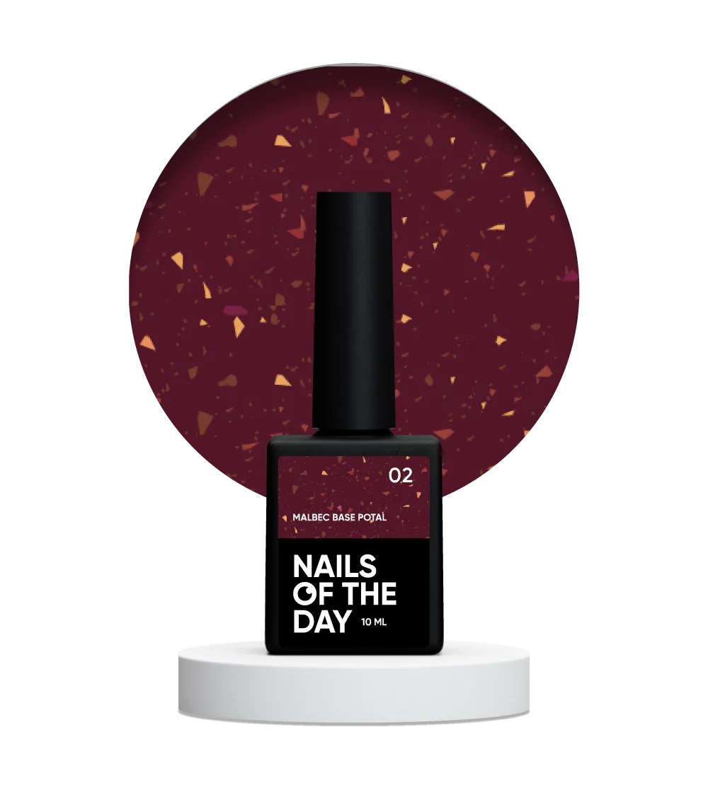 NAILSOFTHEDAY Base 02 Imitacion Cristal Con Elementos Dorados, 10 ml