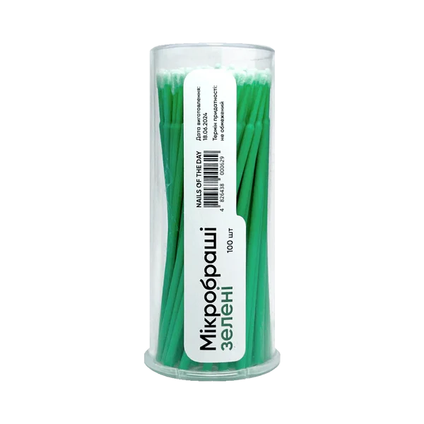 Microcepillos verdes, 100 unidades