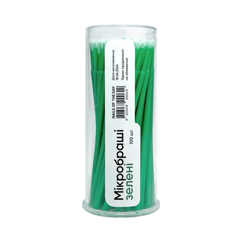 Microcepillos verdes, 100 unidades