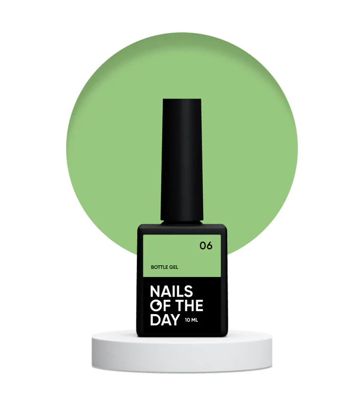 NAILSOFTHEDAY Bottle gel 06 – Color Verde Claro Gel Súper Fuerte 10 ml