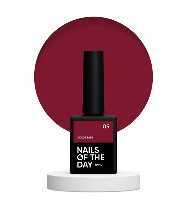 NAILSOFTHEDAY Color base 05 Rojo Oscuro 10 ml
