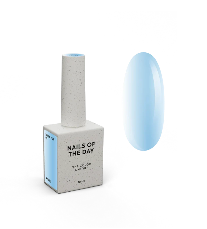 NAILSOFTHEDAY Shell Top 02 Perlado Con Efecto Azul