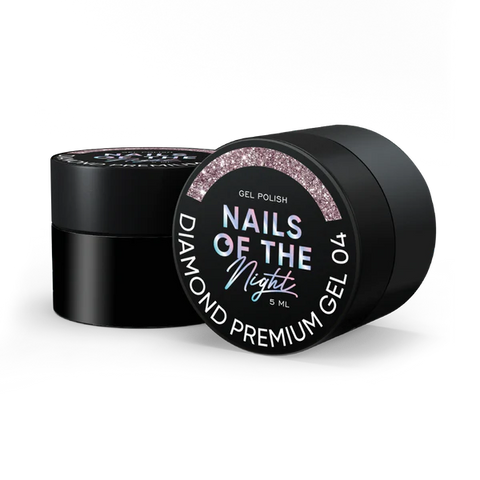 NAILSOFTHENIGHT Diamond Premium gel 04 Rosa Dorado Con Finas Hojas Metálicas 5 ml