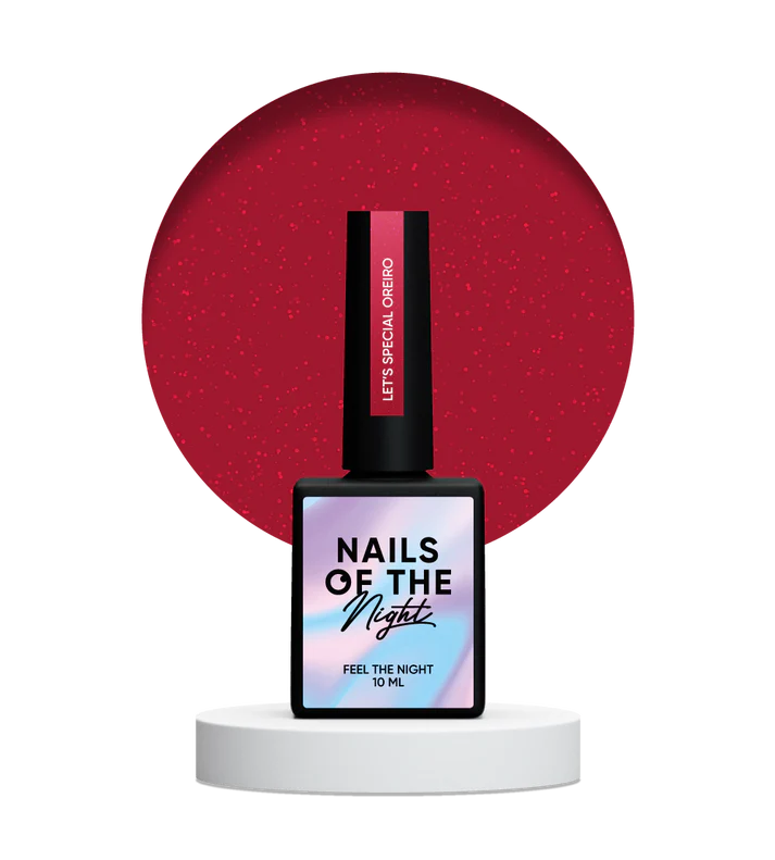 NAILSOFTHENIGHT Let's Special Oreiro Rojo Claro Con Brillo Reflectante
