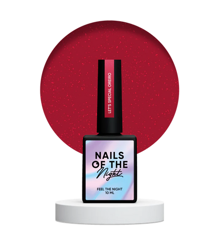 NAILSOFTHENIGHT Let's Special Oreiro Rojo Claro Con Brillo Reflectante