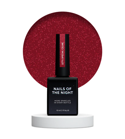 NAILSOFTHENIGHT Céline Rojo Oscuro Con Purpurina 10 ml
