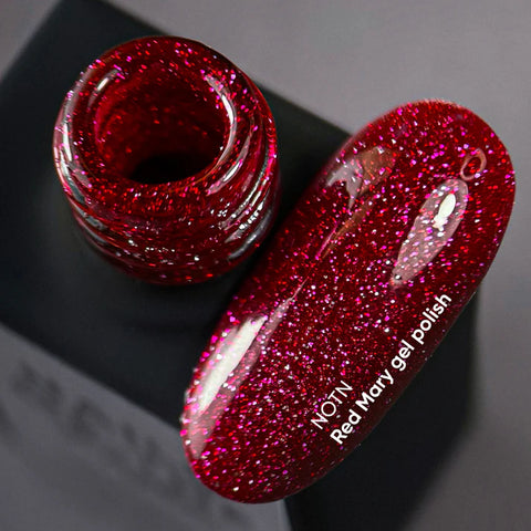 NAILSOFTHENIGHT Red Mary esmalte en gel reflectante rojo 10 ml