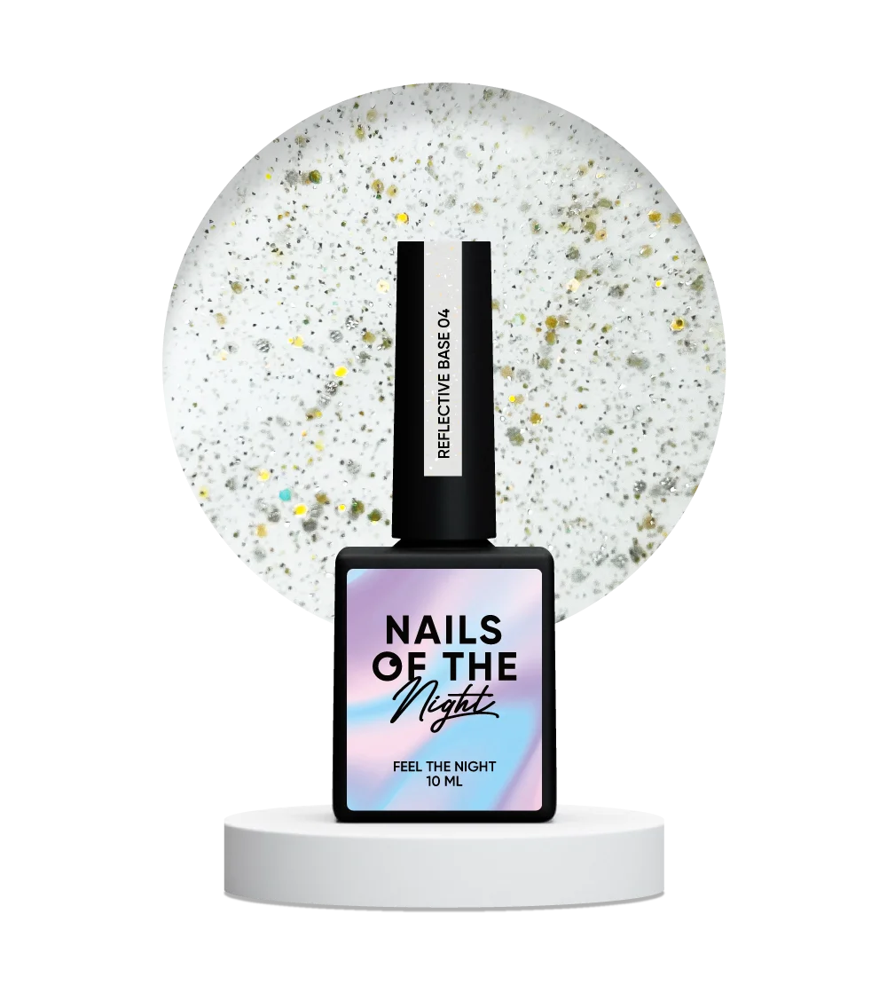 NAILSOFTHENIGHT 04  base reflectante de camuflaje con brillo (beige-lechoso) 10 ml
