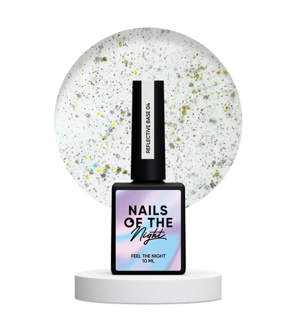 NAILSOFTHENIGHT 04  base reflectante de camuflaje con brillo (beige-lechoso) 10 ml