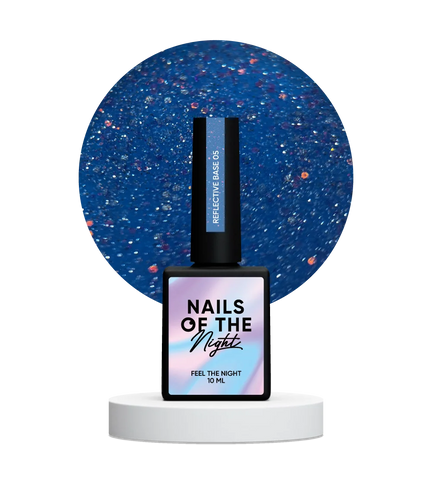 NAILSOFTHENIGHT 05  base reflectante de camuflaje con brillo (azul profundo) 10 ml