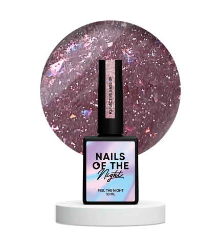 NAILSOFTHENIGHT 09  base reflectante de camuflaje con brillo 10 ml