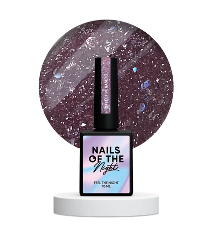 NAILSOFTHENIGHT 10  base reflectante de camuflaje con brillo 10 ml