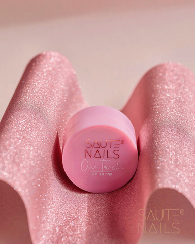 Saute Nails One Touch Glitter Pink 50G