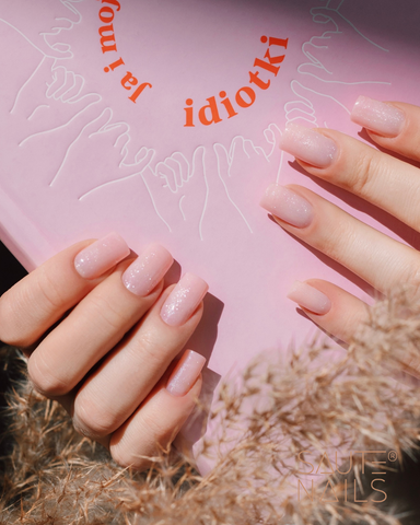 Saute Nails One Touch Glitter Pink 50G