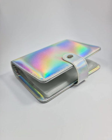 Álbum para 20 placas de stamping-Encuadernación rígida holográfica 10x15 cm