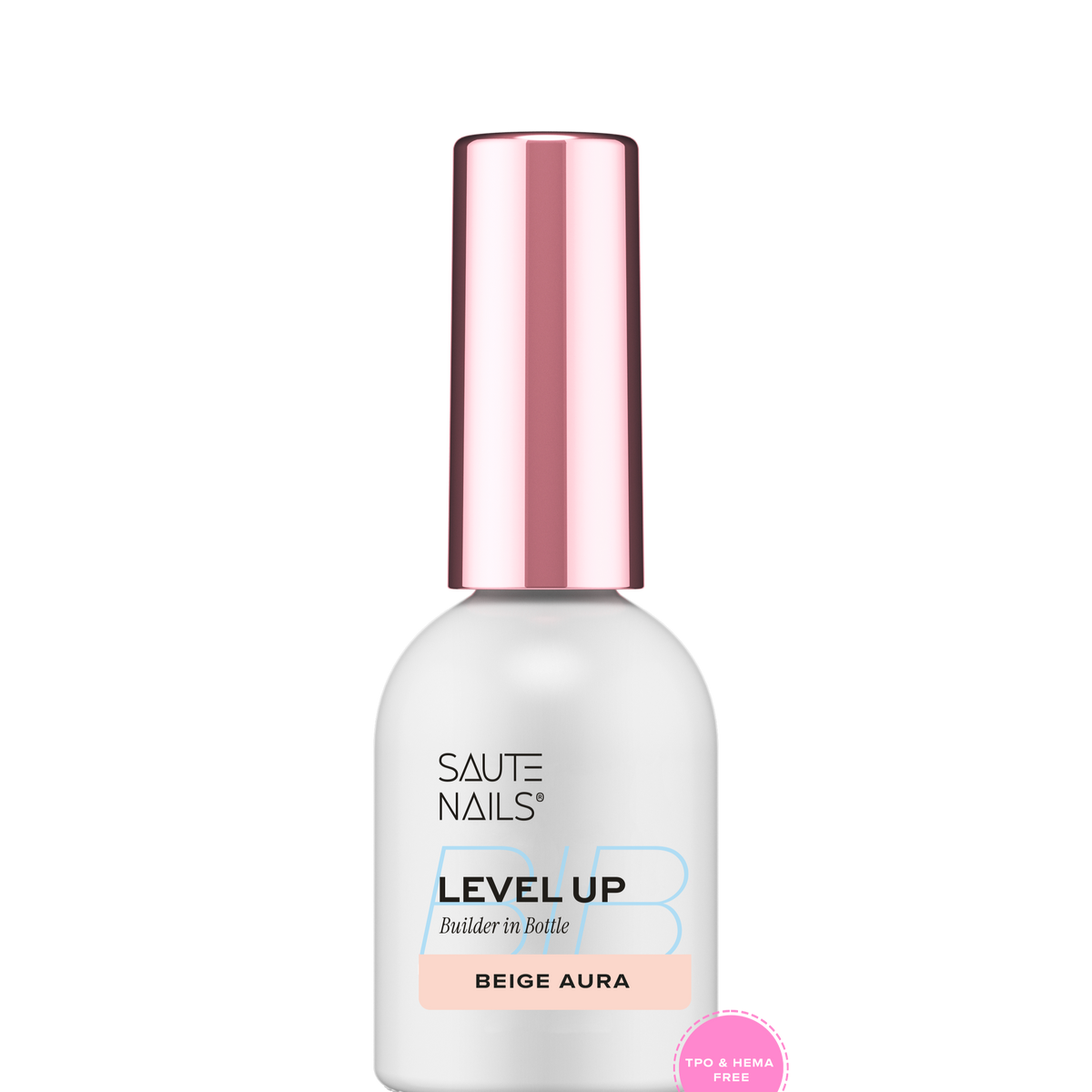 Saute Nails-Gel en botella BiB Level Up Beige Aura 8 ml
